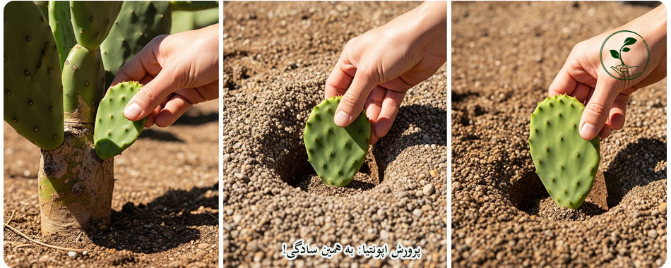 کاشت آسان اپونتیا: گام به گام