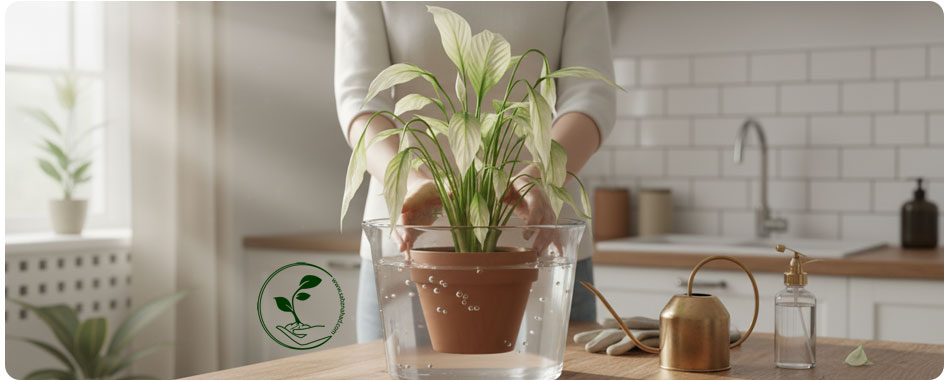 نگهداری اسپاتی فیلوم (Spathiphyllum) و راهکارهای رفع مشکلات آن 5 نجات اسپاتی فیلوم: اقدامات اورژانسی برای بازیابی گیاه از شوک و خشکی شدید.