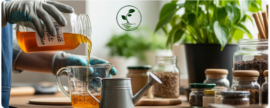 نکات مهم استفاده از کود مایع خانگی، شامل اندازهگیری و رقیقسازی
