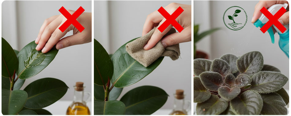 تمیز کردن برگ گیاهان با ۵ معجزه طبیعی: (آبلیمو، سرکه و راهکار طلایی) 4 اشتباهات رایج هنگام تمیز کردن برگ گیاهان شامل مالیدن روغن، استفاده از دستمال زبر و اسپری نامناسب.