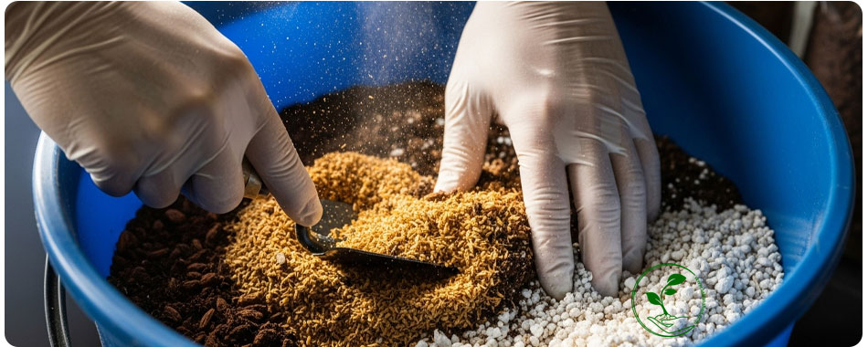 ورمیکولیت چیست؟ راهنمای خرید، نحوه استفاده و تفاوت آن با پرلیت (مخصوص گلدان) 5 ترکیب ورمیکولیت چیست با خاک گلدان و سایر اصلاحکنندهها