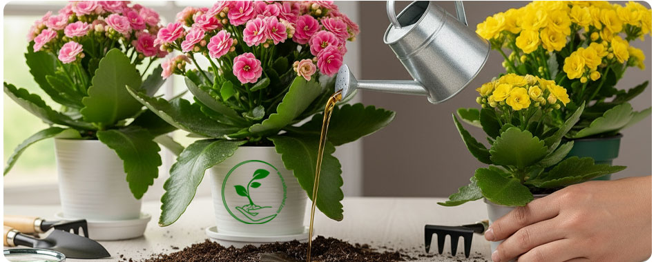 آموزش کامل روش مصرف کود NPK برای گلهای آپارتمانی (راهنمای جلوگیری از سوختگی ریشه) 4 نحوه صحیح آبیاری با محلول کود در روش مصرف کود NPK برای گلهای آپارتمانی (دقت در دور ریختن از ساقه)