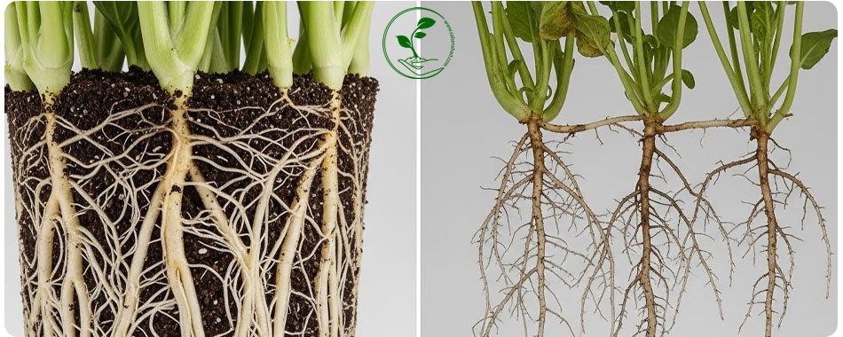 کود ۱۰-۵۲-۱۰ برای چیست؟ راهنمای کامل مصرف و ۵ معجزه آن در گیاهان 2 تاثیر کود ۱۰-۵۲-۱۰ برای چیست در رشد ریشه.